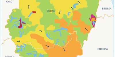 Térkép Szudán-medence 