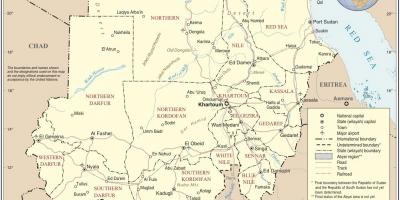 Térkép Szudáni államok